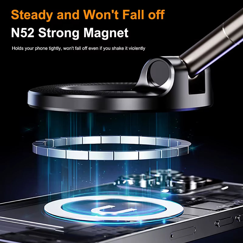 Revolutionary 360° Magnetic Car Phone Holder - Perfect for iPhone Live Streaming and Hands-Free Use
