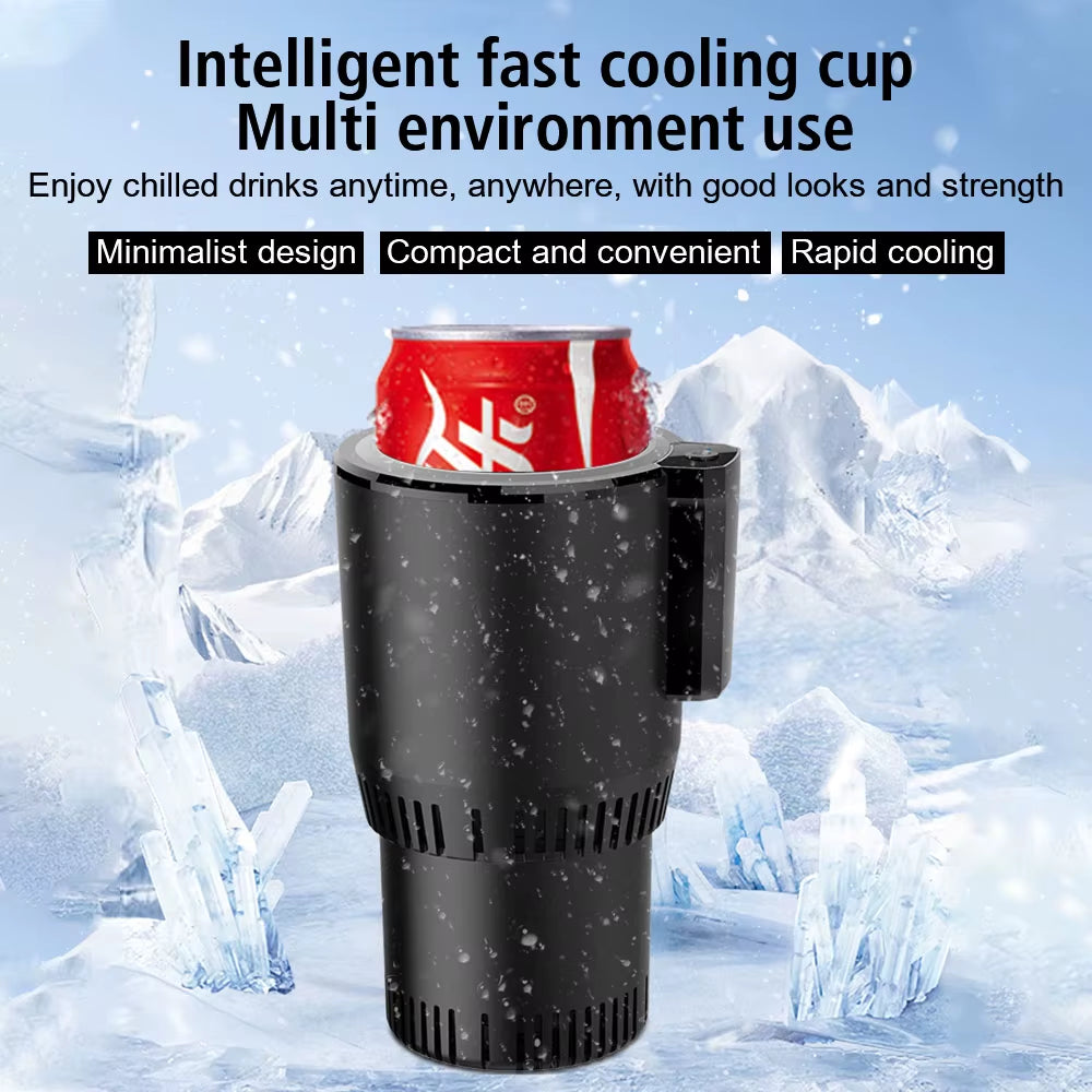 Revolutionary 12V Portable Water Warmer & Cooler - Your Ultimate Smart Car Cup Holder for Instant Heating & Chilling