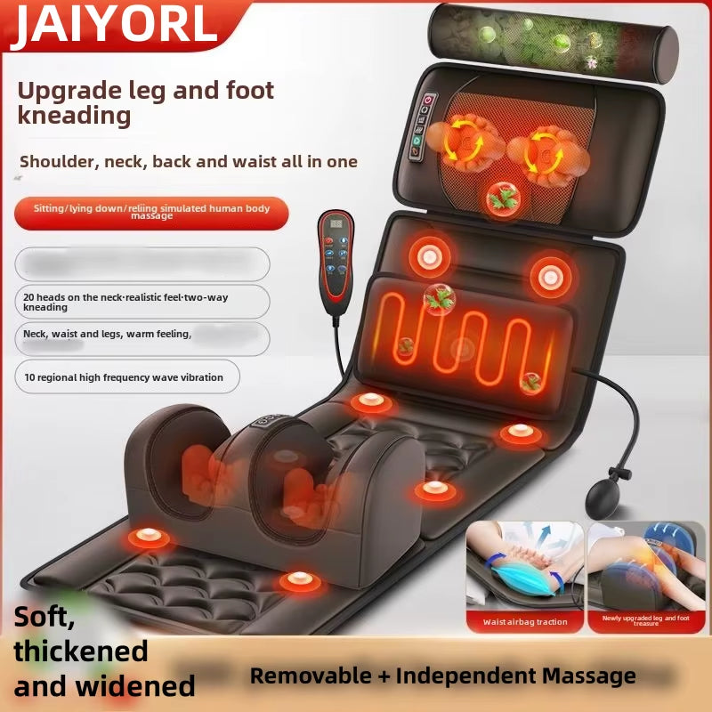 Transform Your Relaxation Experience with the Ultimate Multifunctional Electric Massage Mattress Cushion - Ideal for Neck, Shoulder, Waist & Back Relief