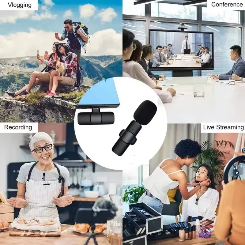 Elevate Your Audio Experience with the Compact Wireless Lavalier Microphone - Ideal for Android & iPhone Live Streaming and Gaming!