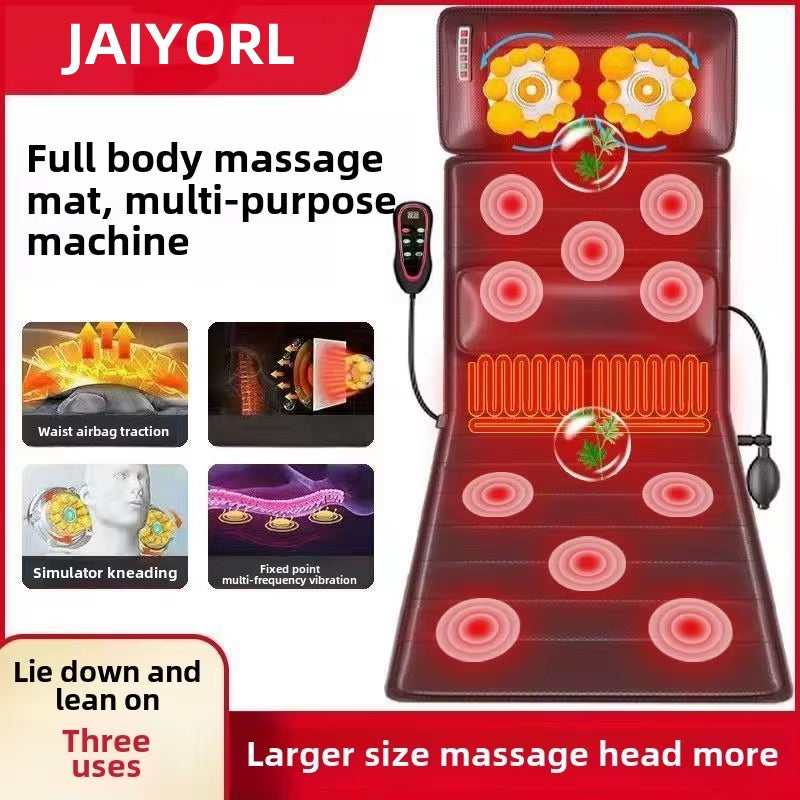 Transform Your Relaxation Experience with the Ultimate Multifunctional Electric Massage Mattress Cushion - Ideal for Neck, Shoulder, Waist & Back Relief