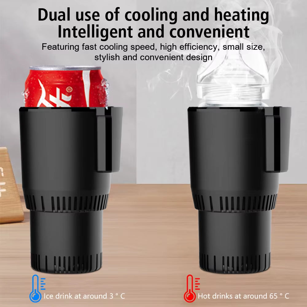 Revolutionary 12V Portable Water Warmer & Cooler - Your Ultimate Smart Car Cup Holder for Instant Heating & Chilling