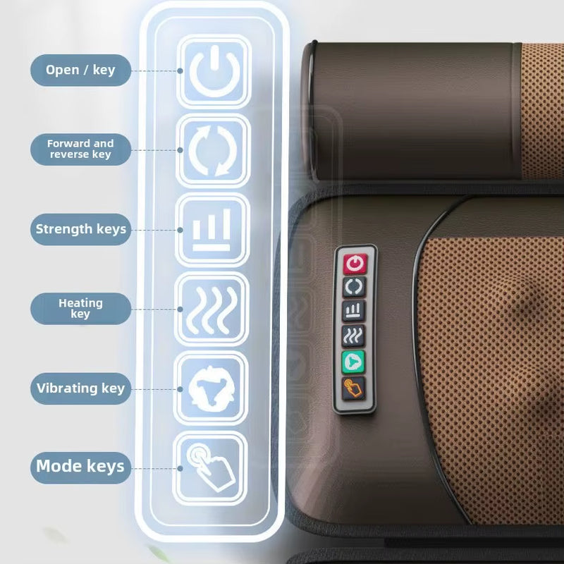 Transform Your Relaxation Experience with the Ultimate Multifunctional Electric Massage Mattress Cushion - Ideal for Neck, Shoulder, Waist & Back Relief