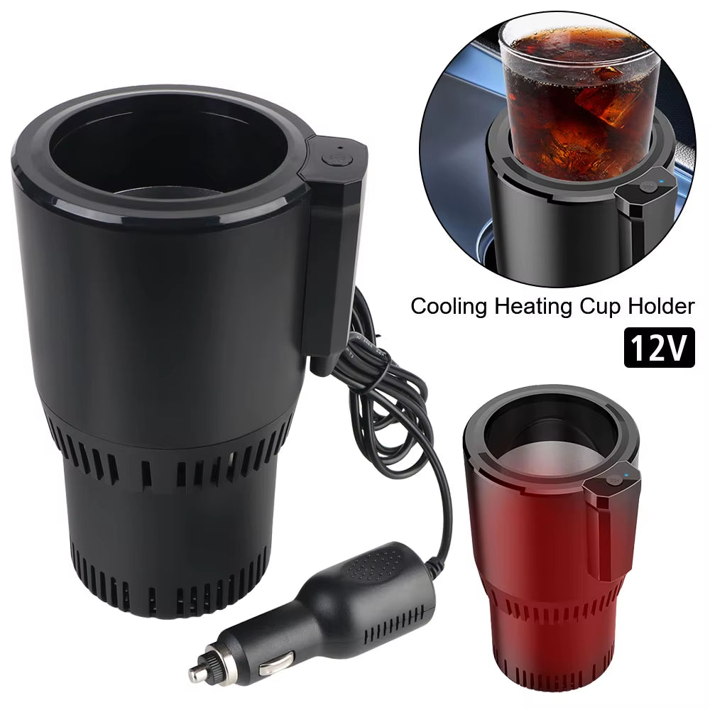 Revolutionary 12V Portable Water Warmer & Cooler - Your Ultimate Smart Car Cup Holder for Instant Heating & Chilling
