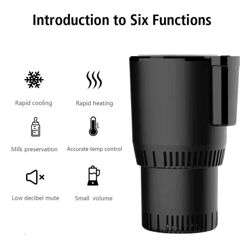 Revolutionary 12V Portable Water Warmer & Cooler - Your Ultimate Smart Car Cup Holder for Instant Heating & Chilling