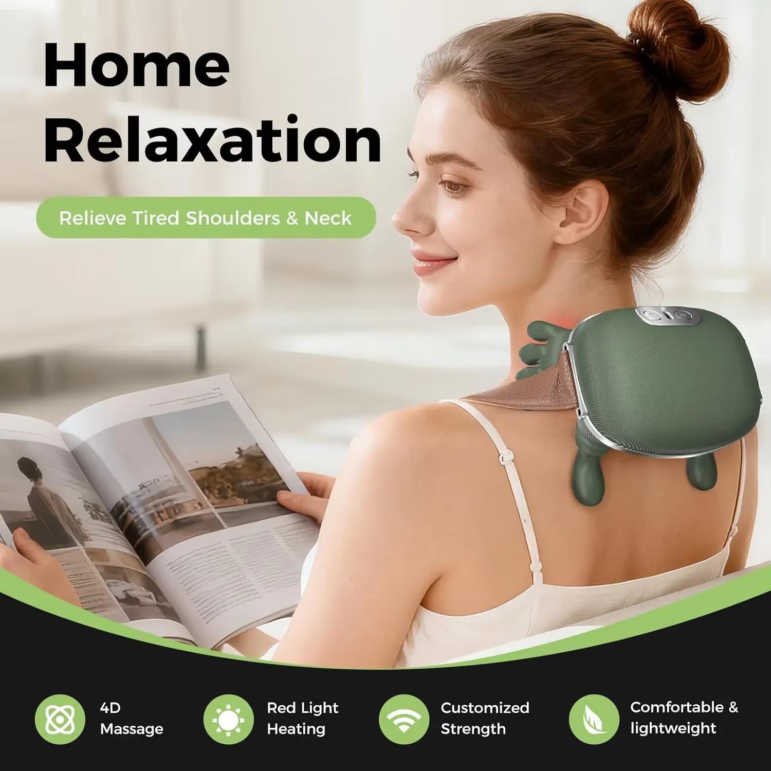 Experience Ultimate Relaxation with Our Electric Shiatsu Neck and Shoulder Massager for Deep Tissue Relief