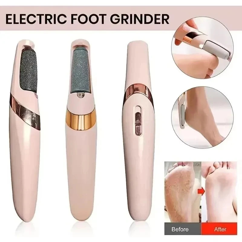Revitalize Your Feet with the Ultimate USB Rechargeable Electric Dead Skin Remover - Complete with Interchangeable Roller Heads for Professional Pedicure Results!