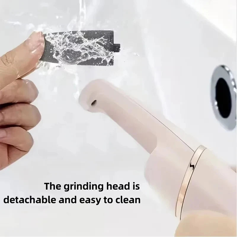 Revitalize Your Feet with the Ultimate USB Rechargeable Electric Dead Skin Remover - Complete with Interchangeable Roller Heads for Professional Pedicure Results!