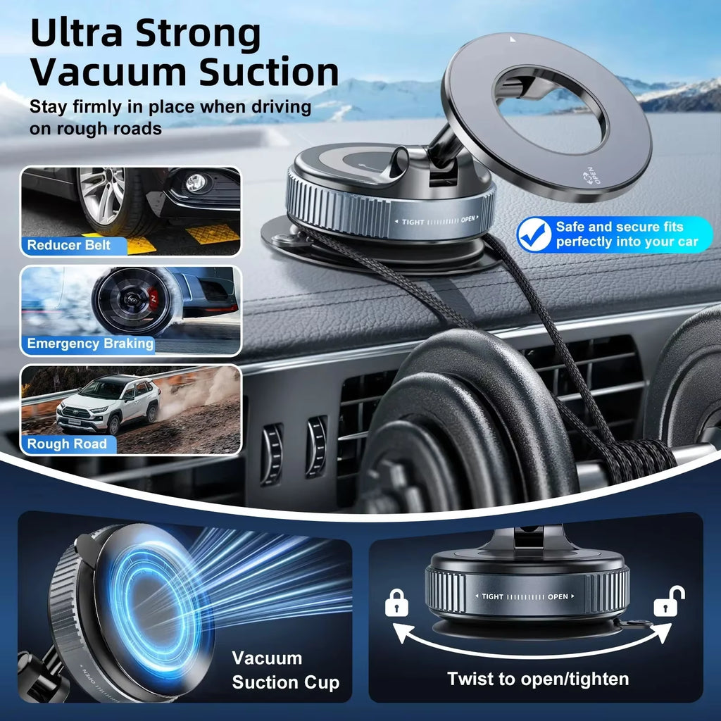 Revolutionary 360° Magnetic Car Phone Holder - Perfect for iPhone Live Streaming and Hands-Free Use