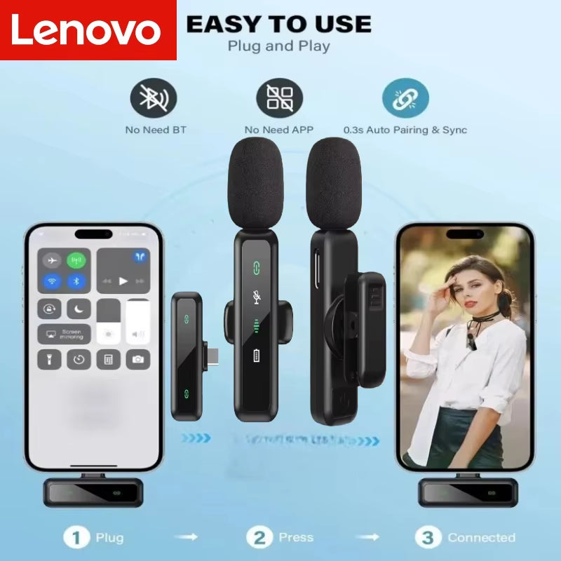 Elevate Your Audio Experience with the Compact Wireless Lavalier Microphone - Ideal for Android & iPhone Live Streaming and Gaming!